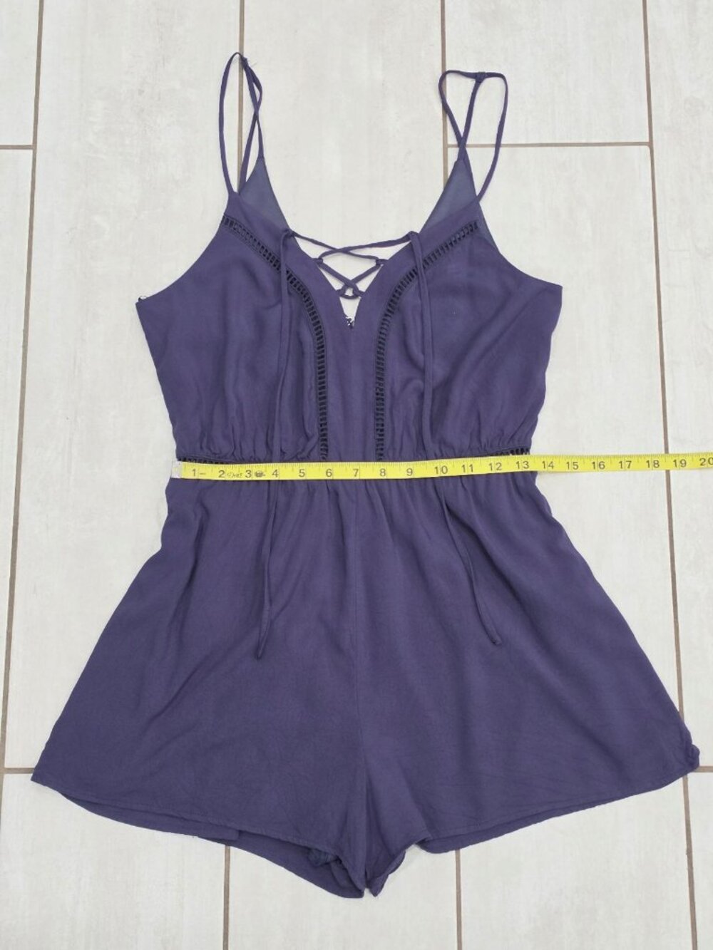 Lace Up Boho Romper Festival